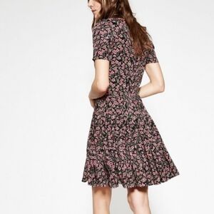 The Kooples Pleated Floral Mini Dress